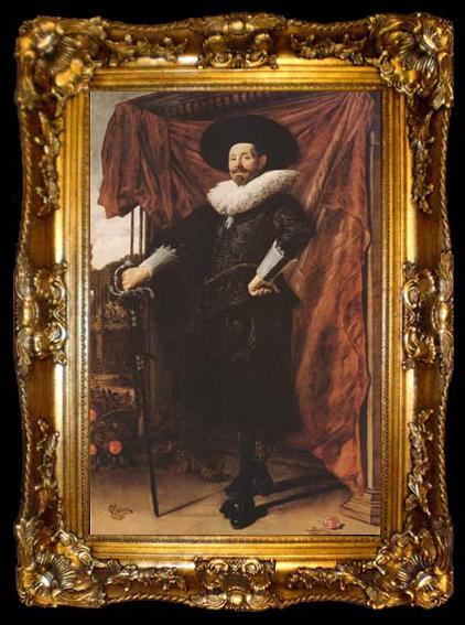 framed  Frans Hals Portrait of Willem van Heythuysen (mk08), ta009-2